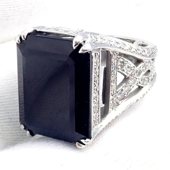 Kieselstein Cord Platinum 3ctw Diamond Black Spinel Cockatil Ring 1998 sz 5.5 - Picture 8 of 13